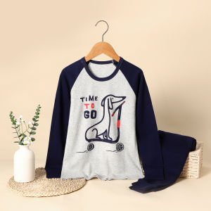 Pure Cotton Low Neck Long Sleeve Underwear for Teenage Boys And Girls Large Size Childrens Sleepwear Comfortable Breathable