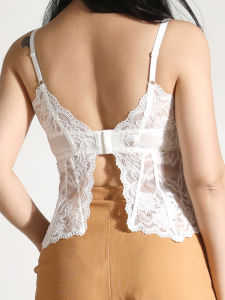 Comfortable Breathable Lace Crop Top with Chest Pad Can Be Worn under Or outside Formal Wear Elegant Home Clothes