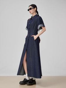 XIAODADEHUA | Vintage American Casual Denim Dress