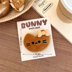 1/3 Pcs Cute Milk Coffee Colored Kitten Small Fish Hair Clip Creative Baked Biscuit Animal Versatile Edge Clip