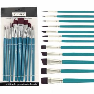 Bộ 12 Cọ Vẽ Mặt Cọ Vẽ Acrylic Dành Cho Nghệ Sĩ Dùng Để Vẽ Mặt Thân Thể Giày Dép Lý Tưởng Cho Giáng Sinh Halloween Tiệc Hóa Trang