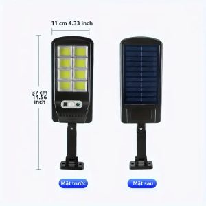 Đèn LED Năng Lượng Mặt Trời 9000LM Có Cảm Biến Chuyển Động IP65 Chống Nước 300W Đèn Tường Ngoài Trời Sân Vườn Đèn Đường Siêu Mạnh Điều Khiển Từ Xa Đèn Năng Lượng Mặt Trời