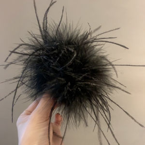New 2025 Small Black Feathers Hair Claw Clip 6cm Half up Half down Hair Card Stylish Volume Boosting Hair Accessories