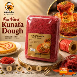 KUNAFA Red Velvet Kunafa Dough Asli Segar Cincan 1kg -500g Makanan & Food baking flours Beverages