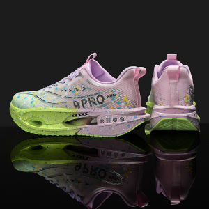 New Carbon Plate Mens Running Shoe Night Fluorescent Cushioning Sneakers Women Lace-Up Lightweight Casual Shoes Jog Shoes