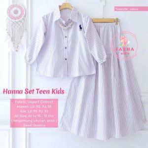COD // Setelan Baju Kemeja Polo dan Rok Remaja Tanggung 10 Sampai 15 Tahun // Hanna Setelan Teen Kids By Fasha.