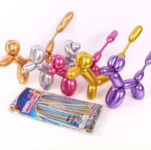 AliMaMa - BALON TWIST CHROME - Ballon Panjang Metalik Cacing Pentil Latex Murah Medan