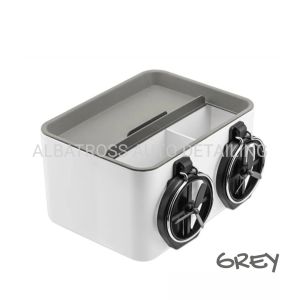 Albatross Car Multifunctional Storage Box Multi Rak Organizer Tengah Mobil Car Arm Rest Tempat Penyimpanan Multi Fungsi Armrest Tissue Cup Hp Phone Grey Blue
