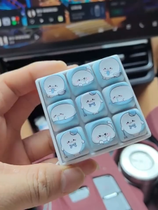 Oldlaiben 9 Keys Creative Keyboard Cartoon Cute Key Fidget Toys Stress Relief Simulated Keyboard Keychain 解压键盘