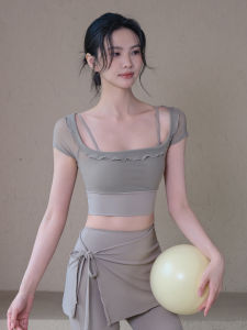 Womens Yoga Fitness Clothes Summer Mesh Short Sleeve Sport Top Pilates Training Exercise T-Shirt Slimming Design