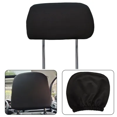 Black Premium Cloth Headrest Cover For Car Truck SUV Auto Universal Fit