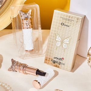 Son Môi Ocheal Ba Màu Chất Satin Chống Nước Lâu Trôi Dưỡng Ẩm Dạng Lỏng Có Hiệu Ứng Giữ Màu Dễ Tẩy.