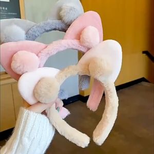 NICE CHILD Bando Karakter Telinga kucing Bandana Bulu Gaya Korea Fashion Aksesoris Rambut Wanita