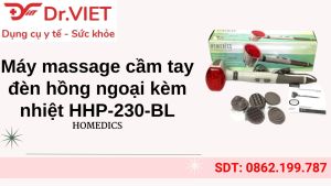 Máy massage cầm tay đèn hồng ngoại kèm nhiệt HHP-230-BL