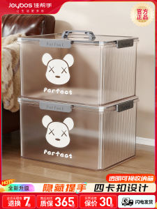 Transparent Plastic Handheld Storage Box Large Capacity Organizer for Clothes Books Toys Snacks Home Use Organizer Box