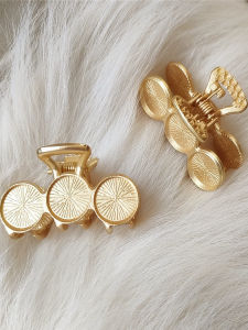 Handmade Ancient Style Sichuan Brocade Hair Clip Three Bean Claw Clip Hair Accessories Need Buttoning Machine Fashionable Hairpins