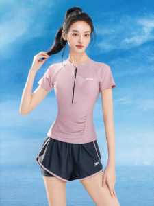 XTEP | Modest Two-piece Swimwear Tummy-control Slimming Swimsuit