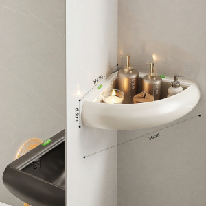 ERMO | Suction Cup Wall-Mounted Bathroom Organizer Triangle Basket
