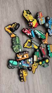 1-20Pcs Mixer Truck Excavator for Shoe Charms Sandals Accessories PVC Shoe Buckle Decoration Fit Shoe Charms Boys Gift