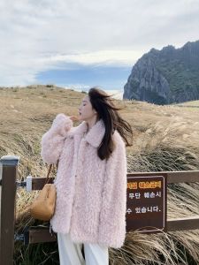 Autumn and Winter Plush Loose Lamb Wool Thick Coat Womens Young Fur Integrated Fur Imitation Fur Tops