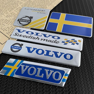 Aluminum Volvo Logo Car Sticker & Sweden Flag Decal Badge: Volvo AWD T3 T4 T5 T6 Stickers
