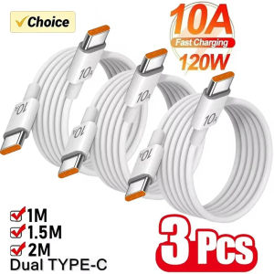 1/3Pcs 10A 120W Super Fast Charging Cable Type C To C Cable Highspeed Data Transfer For iPhone Samsung Xiaomi 17 Charge Cable