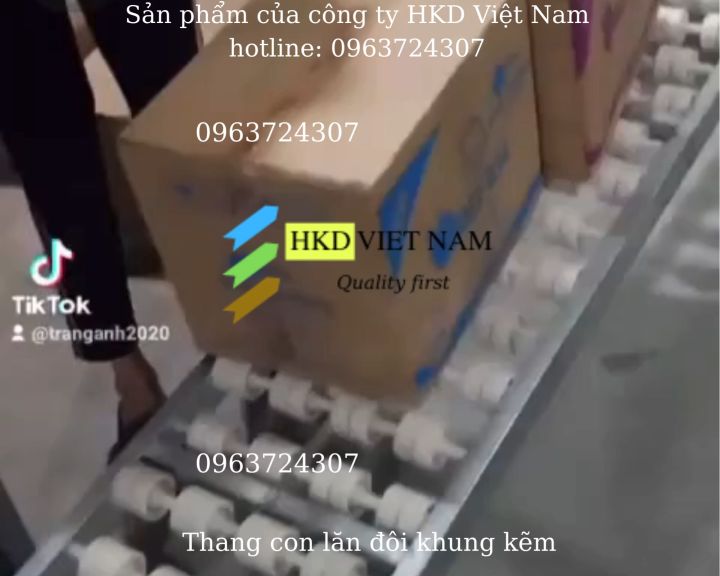 [HCM]Băng tải con lăn nhựa ( chống cong , chống bể )- bánh đôi thanh 1m5