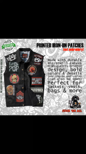 FIVE FINGER DE4TH PUNCH -inspired Printed Iron-On DIY Patches for Jacket Decoration. Features 2026 patches with band logos and album art. Suitable for customizing denim jackets. Ideal for rock music enthusiasts.