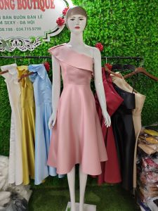 [MÃ LAZADAFAHB01 - GIẢM 30K ĐƠN 100K] Đầm xoè lệch vai bèo ngực Tafta cực sang Váy đẹp dự tiệc.