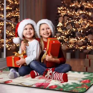 Large 2in1 door mat extrance outdoor christmas floor mat christmas doormat christmas carpet christmas tree floor mat christmas tree foot cover christmas tree skirts new christmas tree cover base xmas tree skirt santa clause christmas