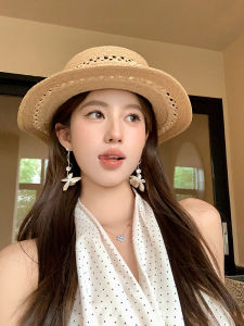 Peach Tea French Style Long Hoop Earrings Womens Summer Beach Holiday Feelings Original Cold Tea  out Fashion Jewelry