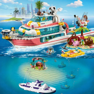LELE BROTHER | Friendship Rescue Ship Toy For Girls Building Gift