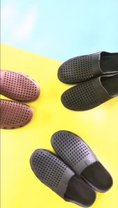 SandSo - 911 GRS Shoes Sepatu Karet Rubber Pria Laki Jelly Sandal Slop Selop Sendal Slip On Slipper Flip Flop Flipper Slide Polos Plain Empuk Lentur Flat Teplek Dewasa Rumah Kamar Mandi Kerja Kantor Pantai Anti Air Licin Indoor Outdoor Fungsional Travel