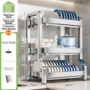 DANBIYIN | 304 Stainless Steel Kitchen Storage Rack