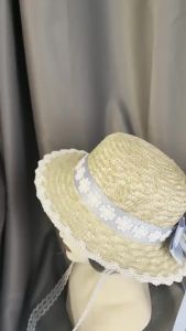 Small Sweet Store Lolita Straw Hat Lolita Princess Lace Bow Ribbon Straw Hat Women Girls Summer Straw Hats Beach Sun Hat