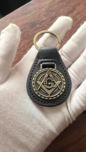 High Quality Leather Keychain MASON Bronze Keychain