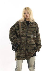 WILDAZI | Vintage Street Camouflage Loose Oversized Hoodie