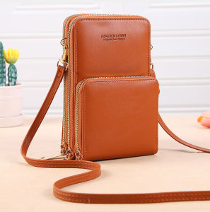 Túi Đeo Chéo Điện Thoại Di Động Dung Lượng Lớn Thời Trang Đơn Giản Đa Năng Cho Nữ Túi Đựng Đồ Dùng Cá Nhân Bằng Da PU Mềm