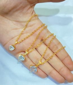 Kalung Wanita Liontin Hati Love Lapis Emas Xuping Simpel Elegan