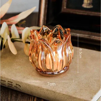 Elegant Classic Tulip Flower Shaped Candlestick Tealight Candle Holder Home Party Decoration
