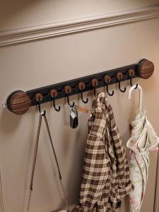 Kẹp Quần Áo Treo Tường Chịu Lực Mạnh Không Cần Khoan Móc Treo Cửa Phòng Tắm Phòng Khách Phong Cách Trung Cổ Móc Dán Tường