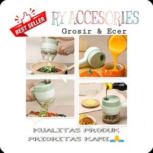 RY - Alat pemotong sayuran / model genggam 4 in 1 blender mini chopper multifungsi alat potong sayuran serbaguna