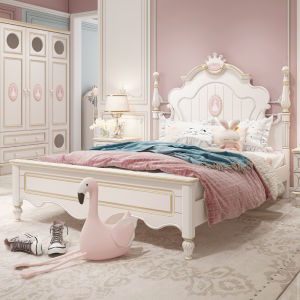 Childrens Bed Girl Princess Bed Young Adult Dream Castle Childrens Room Bedroom Kid Bed Internet Celebrity Girl Bed 1.5 M