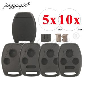 jingyuqin 5/10pcs Remote Car Key Shell Fob For Honda Accord Civic CR-V Pilot Fit Jazz Odysess CR-Z 2/3/4 Buttons Strong Case New