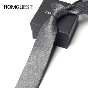 Romguest | Custom Made Gray Black Business Casual Slim Tie