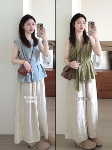 XUECAIQI | Youthful Versatile Slimming Sleeveless Fitted Set for Plus Size