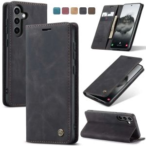 Flip Leather Case for Samsung Galaxy S25 Ultra 24 Ultra S23 FE S22 S21 S20 Plus A17 A16 A36 A56 A15 A55 A35 Card Wallet Cover