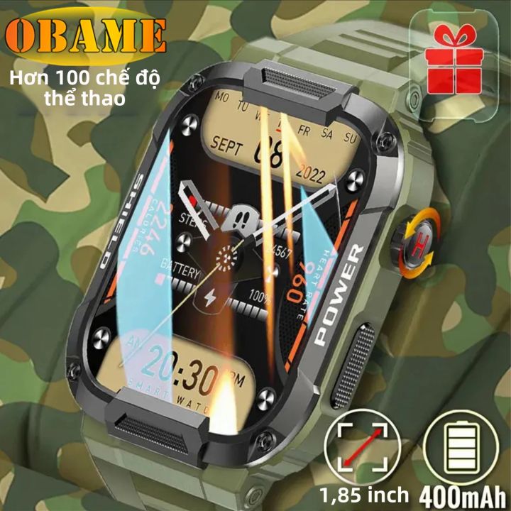 Đồng Hồ Thông Minh Dành Cho Nam Theo Dõi Sức Khỏe Thể Thao Chống Nước Với AI Voice Cuộc Gọi Bluetooth Theo Dõi Nhịp Tim & Giấc Ngủ Cho Android iOS