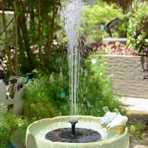 Outdoor Solar Birdbath Fountain Garden Decoration Floating Pool Garden Waterfall Fountain Decoration