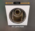 PINLIGHT/DOWNLIGHT E27 SQUARE RECESS TYPE. 